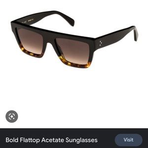 ISO— Celine bold flat top acetate sunglasses